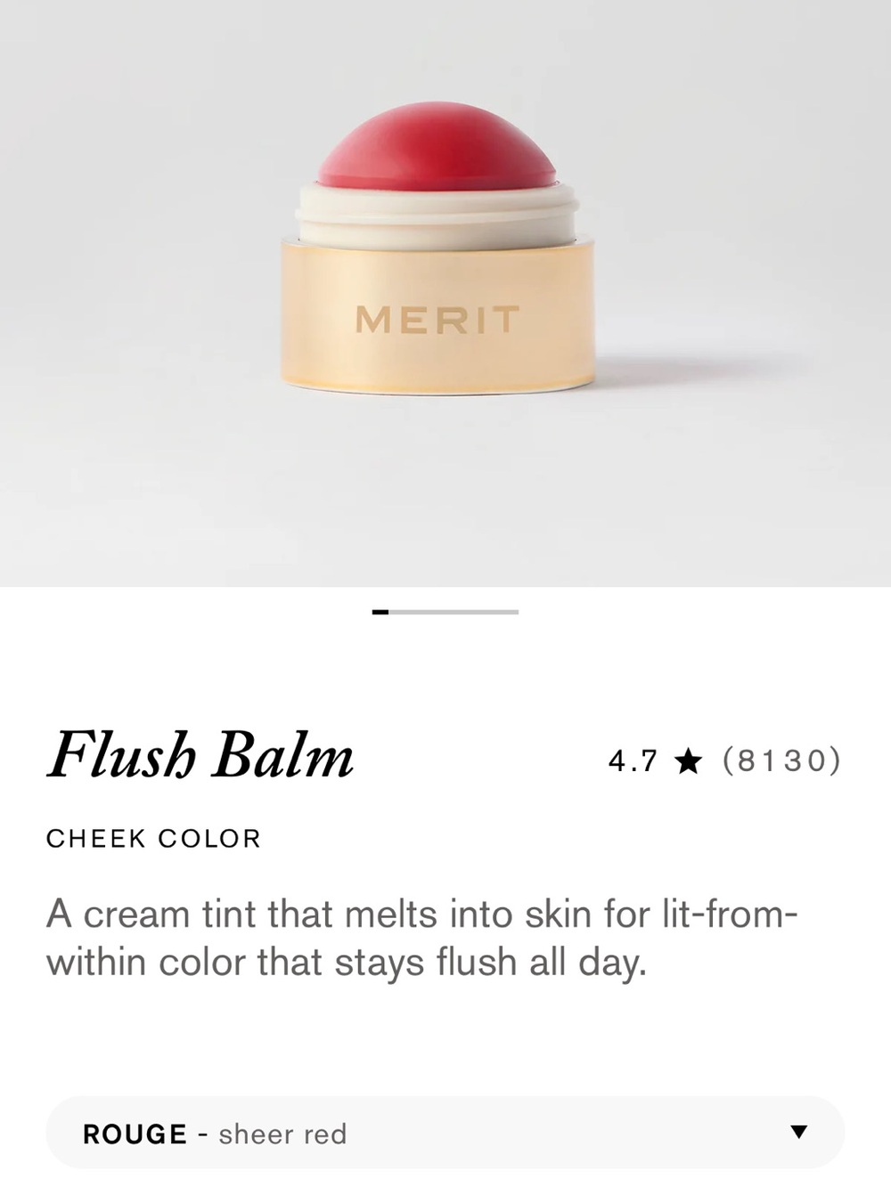 Merit Flush Balm Rouge - Picture 3 of 3